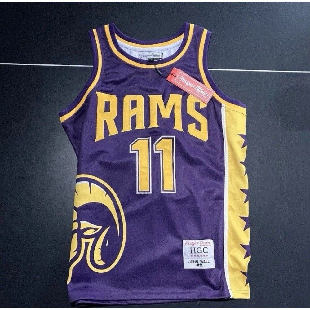 John Wall Headgear Classics High school Rams Purple Jersey NWT Size S